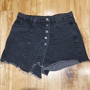 Jean skirt / shorts button up high waisted
